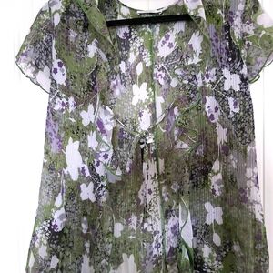 NEW Ricki's partially sheer blouse/vest/B2B